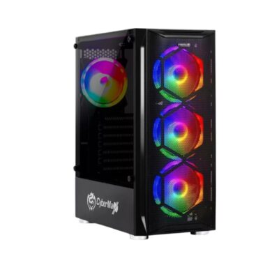 Case Cybertel Striker ( Cbx-5013K ) Negro | Mechs | 1 Panel Vidrio | X4 Fan | Led- Rgb